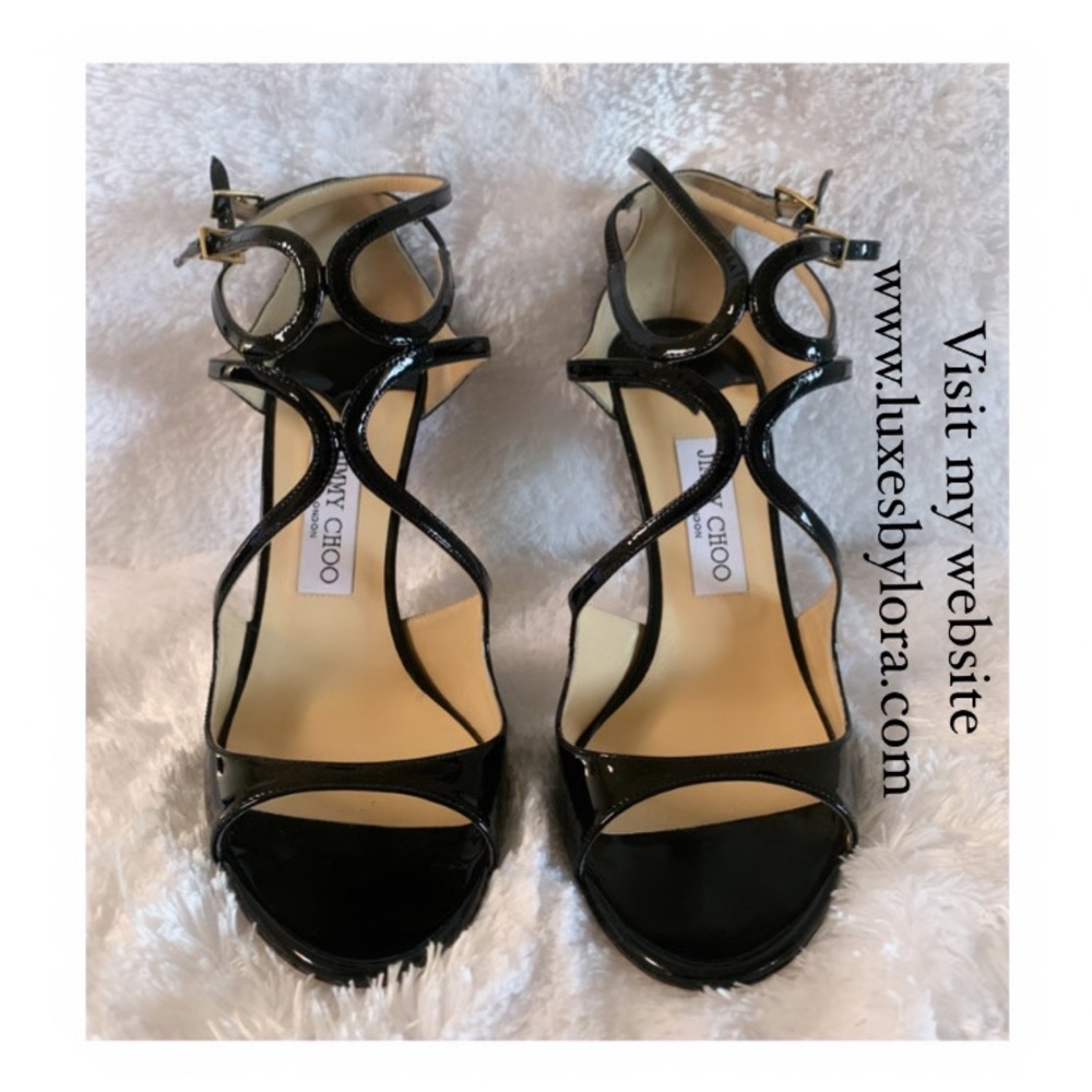 ♥️SOLD♥️Jimmy Choo Lang Patent Strappy Sandals